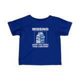Missing - Have You Seen This Carton? - Baby T-Shirt