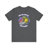 Save Sea Turtles. Ban Straws - Men's T-Shirt