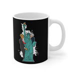 Trump Biden Statue Of Liberty - Menage A Trois - Mug