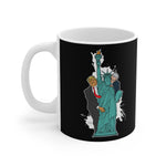 Trump Biden Statue Of Liberty - Menage A Trois - Mug