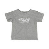 Unemployed Loves The Bottle - Baby Tee